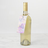 Fantasy Lila Girls Dragon Baby Dusche Flaschenanhänger (Angewinkelt)