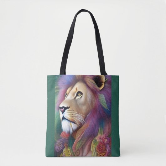 Fantasy Lion Leo Spirit Guide Mystical Whimsical Tasche (Vorderseite)