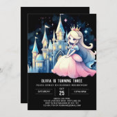 Fantasy Little Princess Birthday Einladung (Vorne/Hinten)