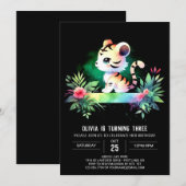 Fantasy Little Tiger Geburtstag Einladung (Vorne/Hinten)
