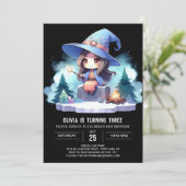 Fantasy Little Wizard Geburtstag Einladung (Stehend Vorderseite)