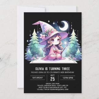 Fantasy Little Wizard Geburtstag Einladung