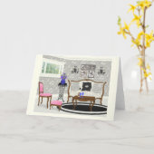 Fantasy Living Room Scene Karte (Gelbe Blume)