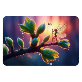 Fantasy macro photography of tiny forest sprite magnet