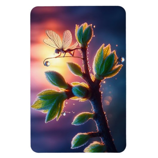 Fantasy macro photography of tiny forest sprite magnet (Vertikal)