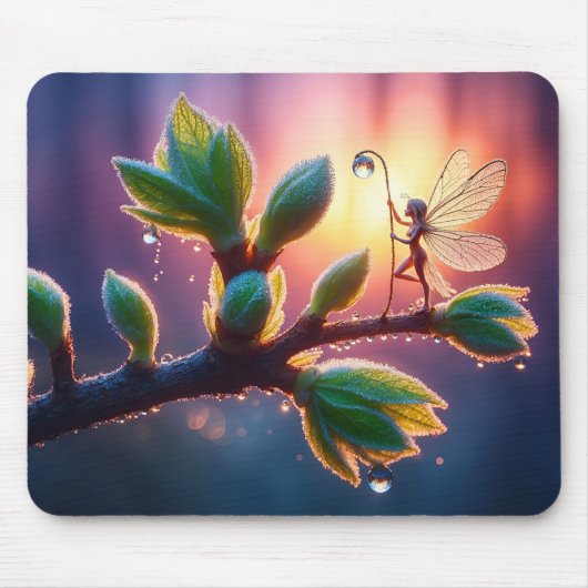 Fantasy macro photography of tiny forest sprite mousepad (Vorne)