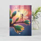 Fantasy macro photography of tiny forest sprite save the date (Stehend Vorderseite)
