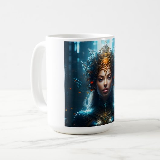 Fantasy Magic Art Dame Kaffeetasse (Vorderseite Links)