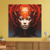 Fantasy Magic Art Dame Leinwanddruck (Insitu (Wohnzimmer))