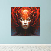 Fantasy Magic Art Dame Leinwanddruck (Insitu (Holzboden))