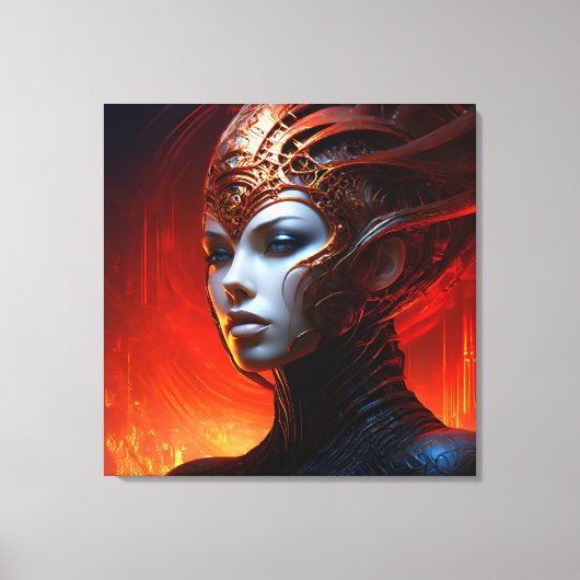 Fantasy Magic Art Dame Leinwanddruck (Vorderseite)