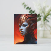 Fantasy Magic Art Dame Postkarte (Stehend Vorderseite)