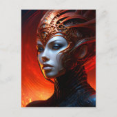 Fantasy Magic Art Dame Postkarte (Vorderseite)