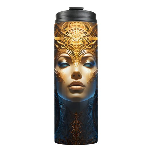 Fantasy Magic Art Dame Thermosbecher (Vorderseite)