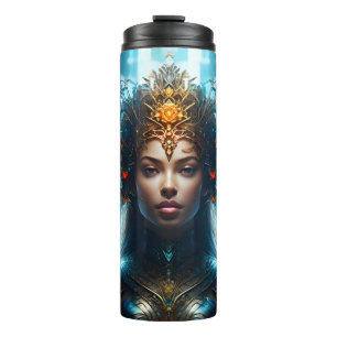 Fantasy Magic Art Dame Thermosbecher