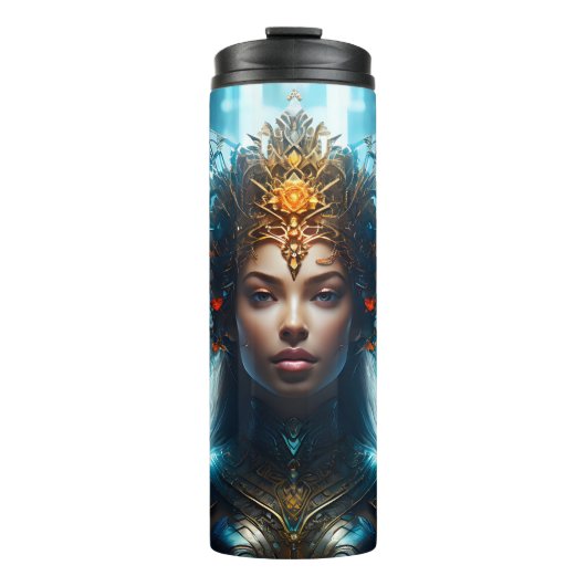 Fantasy Magic Art Dame Thermosbecher (Vorderseite)