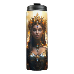 Fantasy Magic Art Dame Thermosbecher