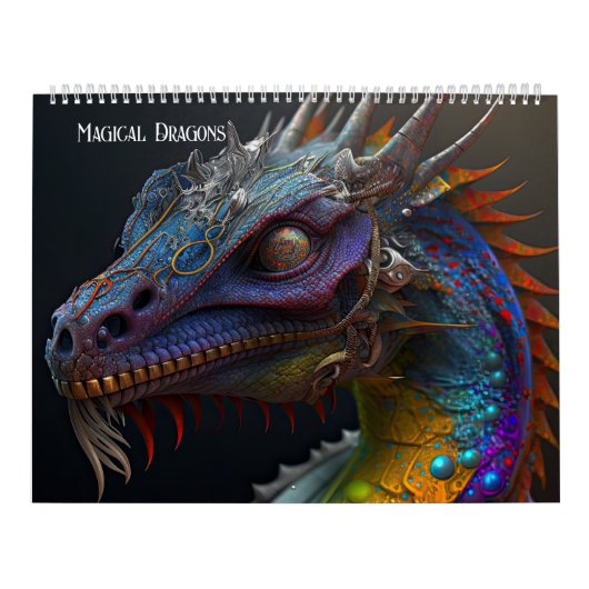 Fantasy Magic Dragons - AI erzeugte Kunst Kalender (Titelbild)
