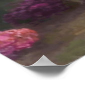 Fantasy Magic Garden mit Blume und Treppen Poster (Ecke)