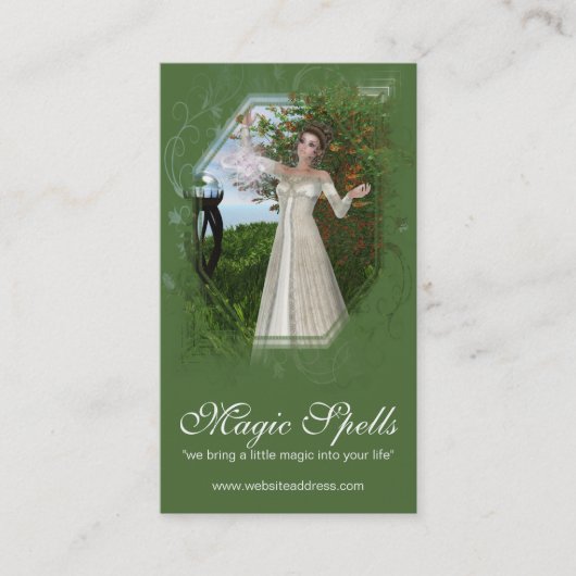 Fantasy Magic Mother Earth Business Card Visitenkarte (Vorderseite)