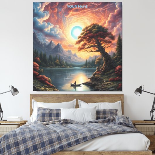 Fantasy Magic Romantic Tree Landschaft Leinwanddruck (Insitu (Schlafzimmer))