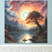 Fantasy Magic Romantic Tree Landschaft Leinwanddruck (Insitu (Holzboden))