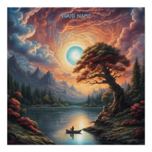 Fantasy Magic Romantic Tree Landschaft Poster