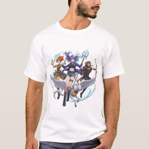Fantasy Magic Trio PNG, Anime-Stil-Zauberer, Bogen T-Shirt