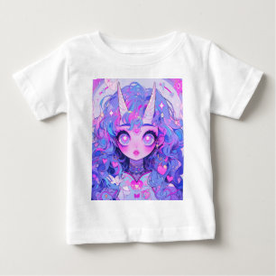 Fantasy Magical Unicorary Creature Anime Girl Baby T-shirt