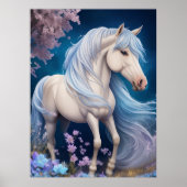 Fantasy Magical Unicorn Reiten AI Art Poster (Vorne)