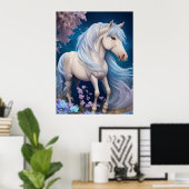 Fantasy Magical Unicorn Reiten AI Art Poster (Heimbüro)