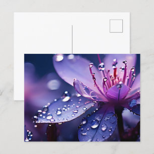 Fantasy Makro Wasserfall Postkarte