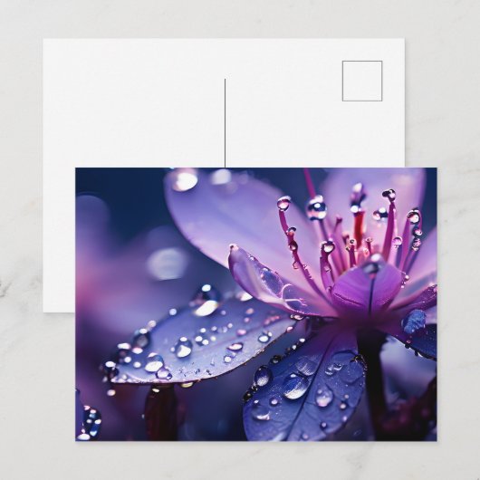 Fantasy Makro Wasserfall Postkarte (Vorne/Hinten)