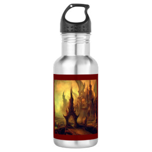 Fantasy Malerei 10 - Böser Tempel Edelstahlflasche