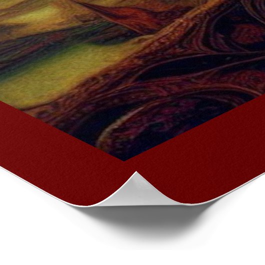 Fantasy Malerei 10 - Böser Tempel Poster (Ecke)