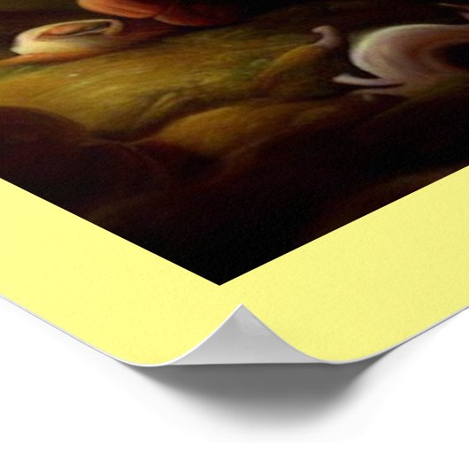 Fantasy Malerei 5 - Dorflandschaft Poster (Ecke)