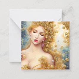 Fantasy-Malerei eines SciFi Exquisite Delicate Gol Mitteilungskarte