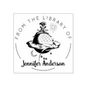 Fantasy Man Women Reading, aus der Bibliothek, Gummistempel (Prägung)