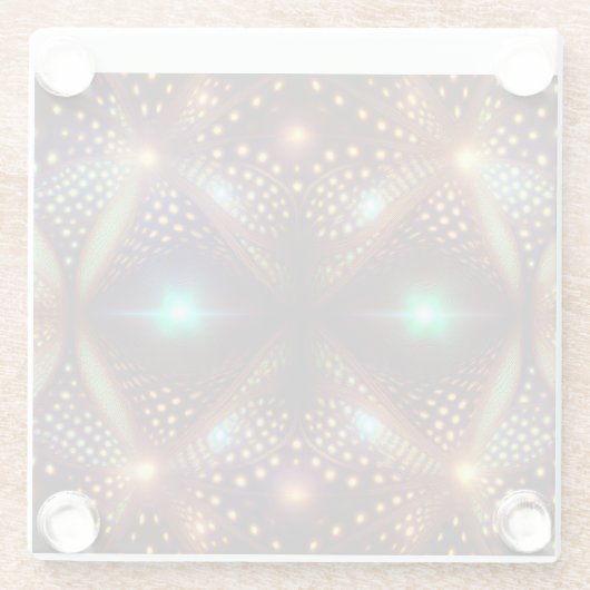 Fantasy Mandelbrot Fractal Glasuntersetzer (Rückseite)