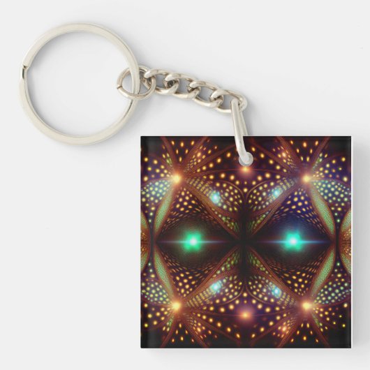 Fantasy Mandelbrot Fractal Schlüsselanhänger (Vorderseite)