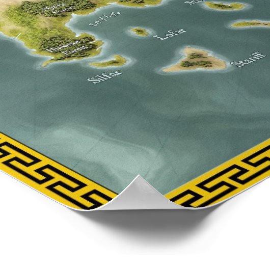 Fantasy Map Darnyan Poster (Ecke)