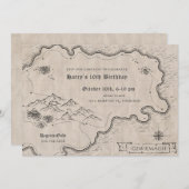 Fantasy Map Role Playing Game Kampagne Geburtstag Einladung (Vorne/Hinten)