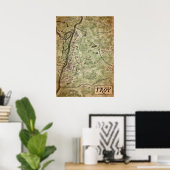Fantasy Map von Troy, New York Poster (Heimbüro)