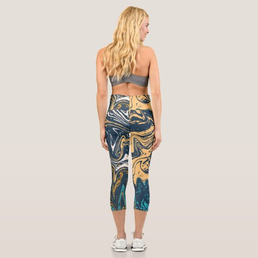 Fantasy Marble Capri Leggings (Rückseite)