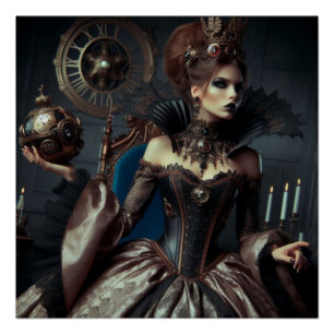 Fantasy Märchen Elegante Böse Königin Poster