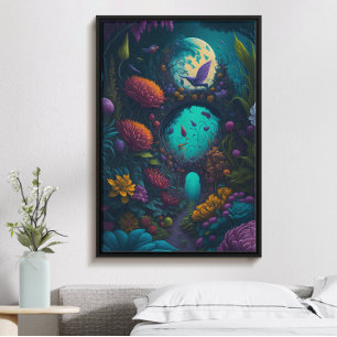 Fantasy Märchengarten, schöne trendige Poster