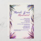 Fantasy Mardi Gras Einladung (Vorne/Hinten)