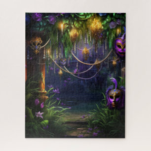 Fantasy Mardi Gras Farben Puzzle