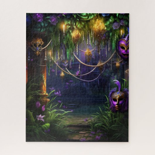 Fantasy Mardi Gras Farben  Puzzle (Vertikal)