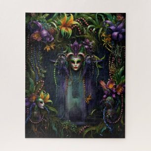 Fantasy Mardi Gras Farben Puzzle